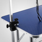 Large Heavy Duty Grooming Table for Pets with Adjustable Arm - Blue