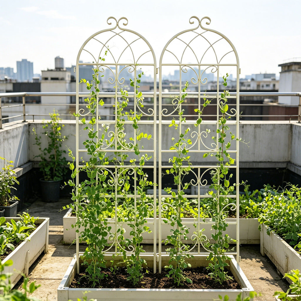 Metal Garden Rustproof Trellis for Climbing Plants – Outdoor Flower Support