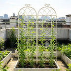 Metal Garden Rustproof Trellis for Climbing Plants – Outdoor Flower Support