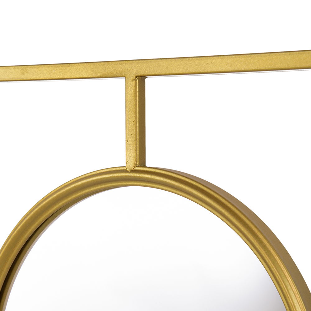 Rectangular 3-Piece Wall Mirror with Iron Frame - Gold or White