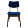 Solid Back Side Chair Set with Mid-Century Modern Design - Multiple Colors