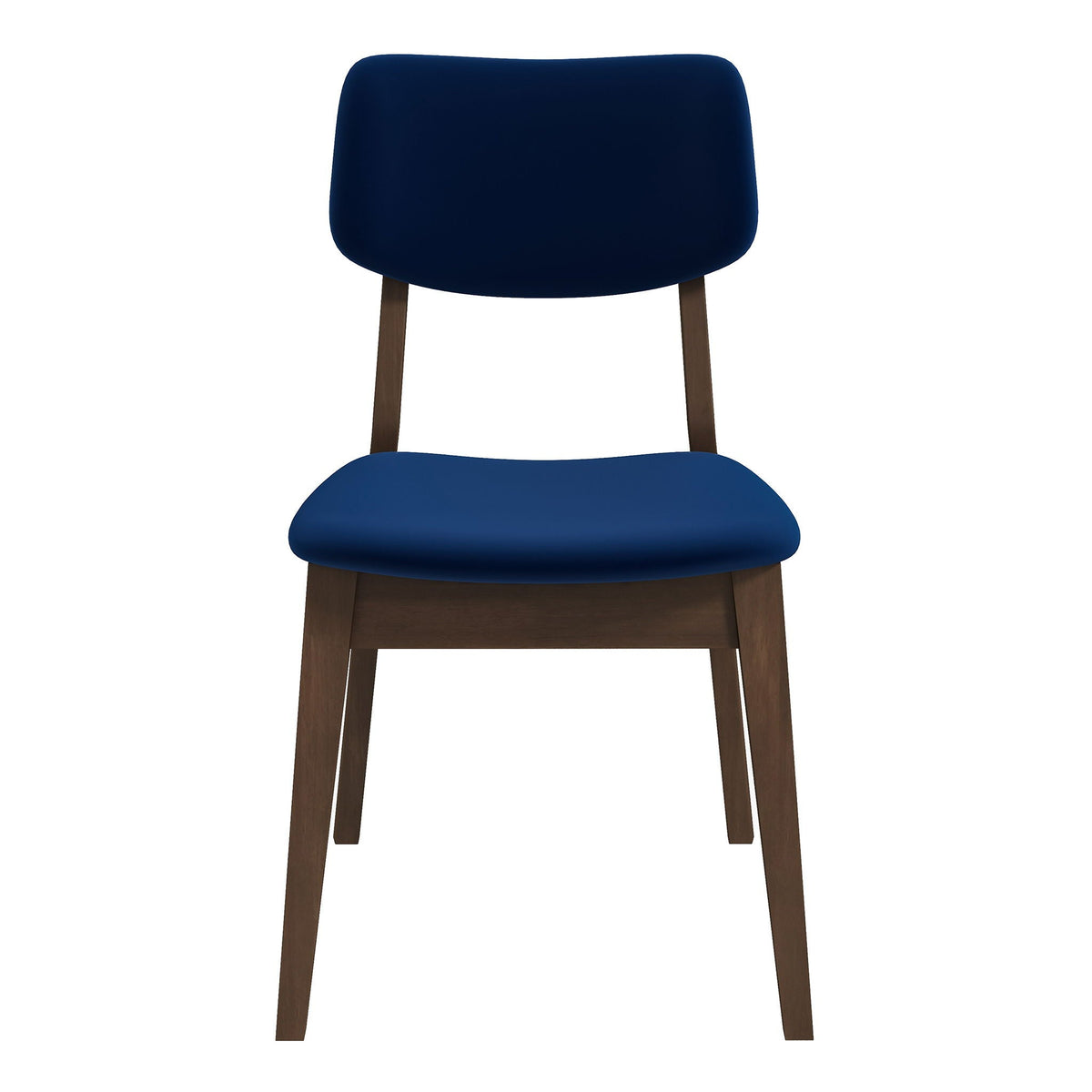 Solid Back Side Chair Set with Mid-Century Modern Design - Multiple Colors