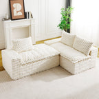 Convertible Modular Sectional Sofa with Twin Seat and Chaise - Multiple Colors