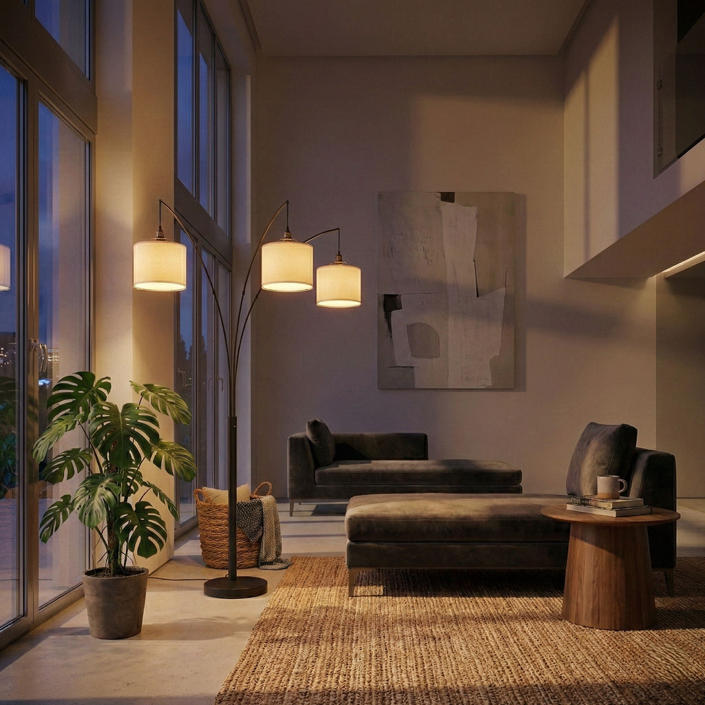 Royal 3 Arm Arc Floor Lamp