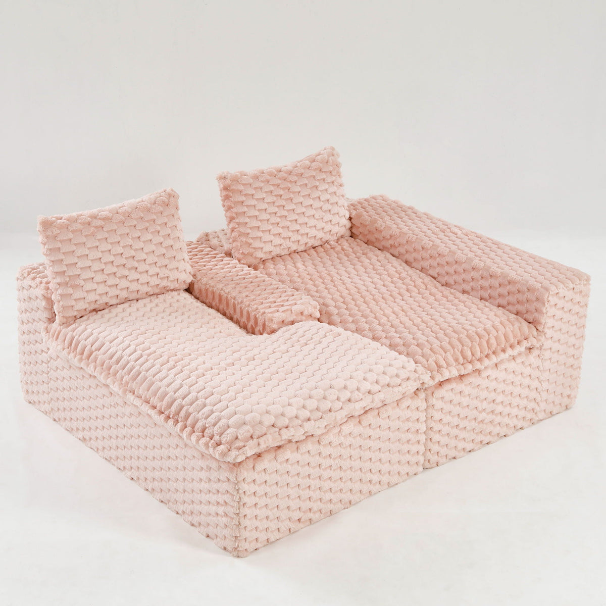 Convertible Modular Sectional Sofa with Twin Seat and Chaise - Multiple Colors