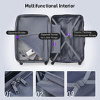Hardshell Luggage Sets 4 Pieces with TSA Lock and Spinner Wheels - Multiple Colors