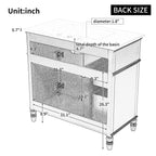 Bathroom Vanity With Sink and Drawers - Freestanding Solid Wood Cabinet