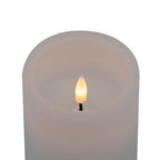 LED Candles With Remote Timer - Set of 3, Paraffin Wax - White