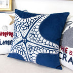 Seastar Starfish Pillow Cover with Reinforced Stitching - Indigo
