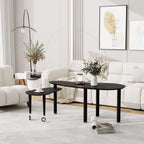 Rotatable Cocktail Table with 360 Degree Rotating Top – Solid Wood Legs