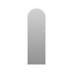 LED Full Length Wall Mirror with Symmetrical Arch Design and Dimmable Lighting - Silver