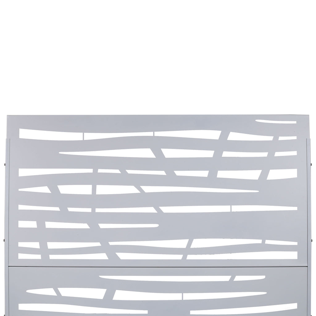 Metal Privacy Screen Room Divider with Durable Construction - Black, White, Dark Brown