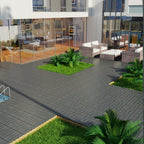 Weather Resistant Interlocking Deck Tiles - Light Brown or Dark Gray