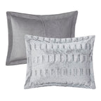 Twin/Twin XL Faux Fur Comforter Mini Set with Hypoallergenic Fill - Grey