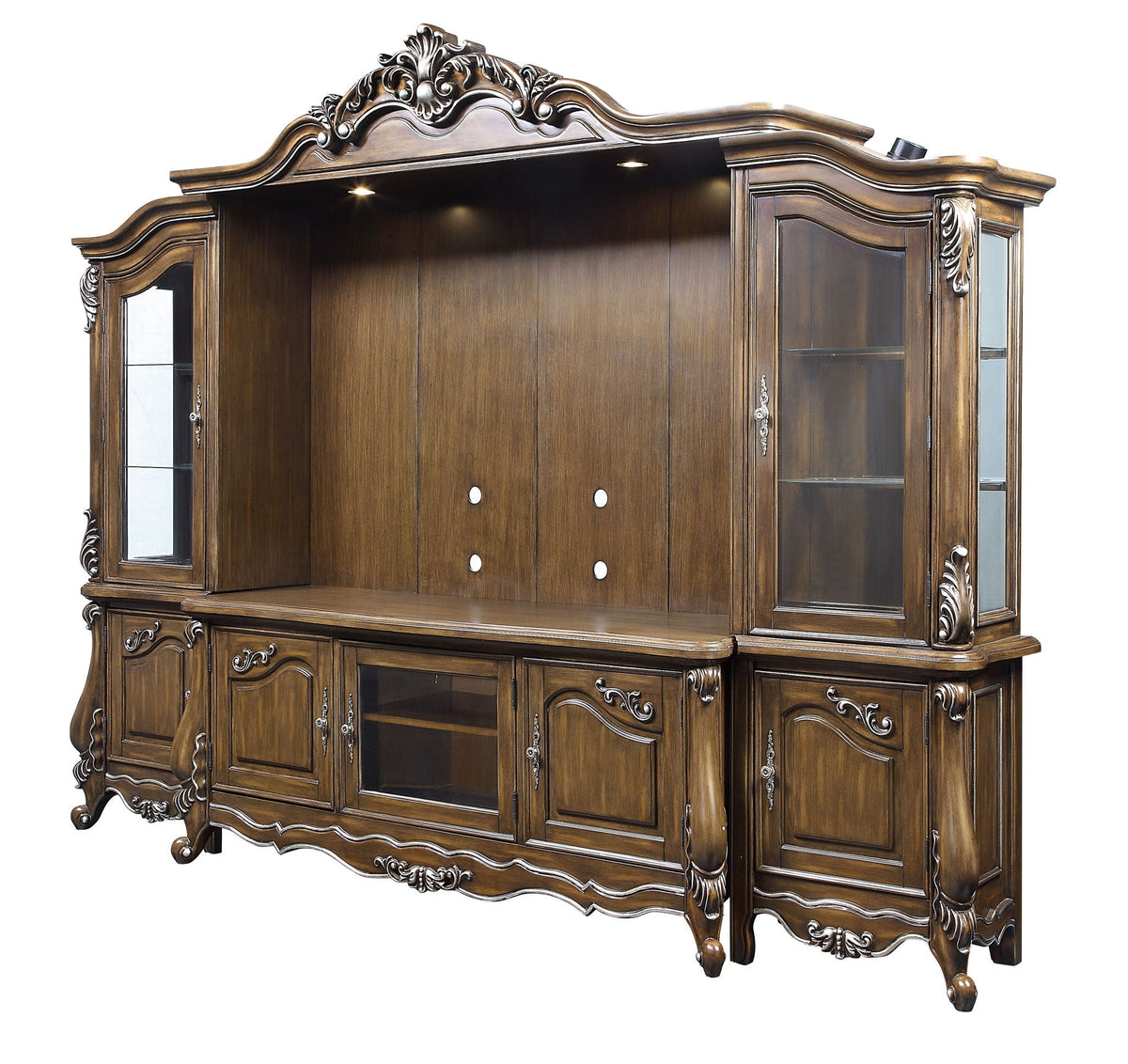 Latisha Entertainment Center - Antique Oak