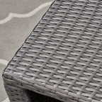 St Lucia Outdoor Dining Table with Open Shelf Storage - Grey