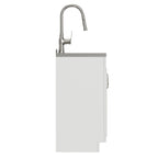 Deluxe Laundry Cabinet with Pull-Out Faucet and Stainless Steel Sink - White