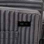 Convertible U-Shaped Sectional Sofa Bed with USB Ports and Storage – Black, Dark Gray, Blue