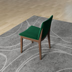 Mid-Century Modern Solid Wood Dining Chair Set with Fabric Upholstery - Multiple Colors