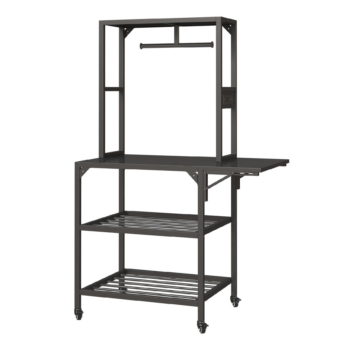 Heavy Duty 3D Printer Stand with Filament Storage Rack - Black