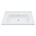 Modern Rectangular Vanity Top with Overflow – White