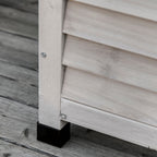 75 Gallon Wooden Deck Box with Aerating Gap and Weather-Fighting Finish - Gray