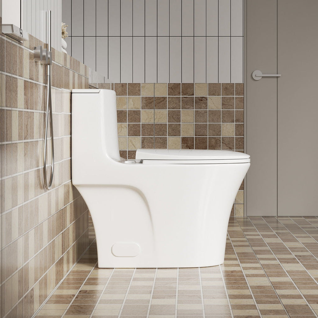 Elegant One Piece Toilet With Tornado Dual Flush