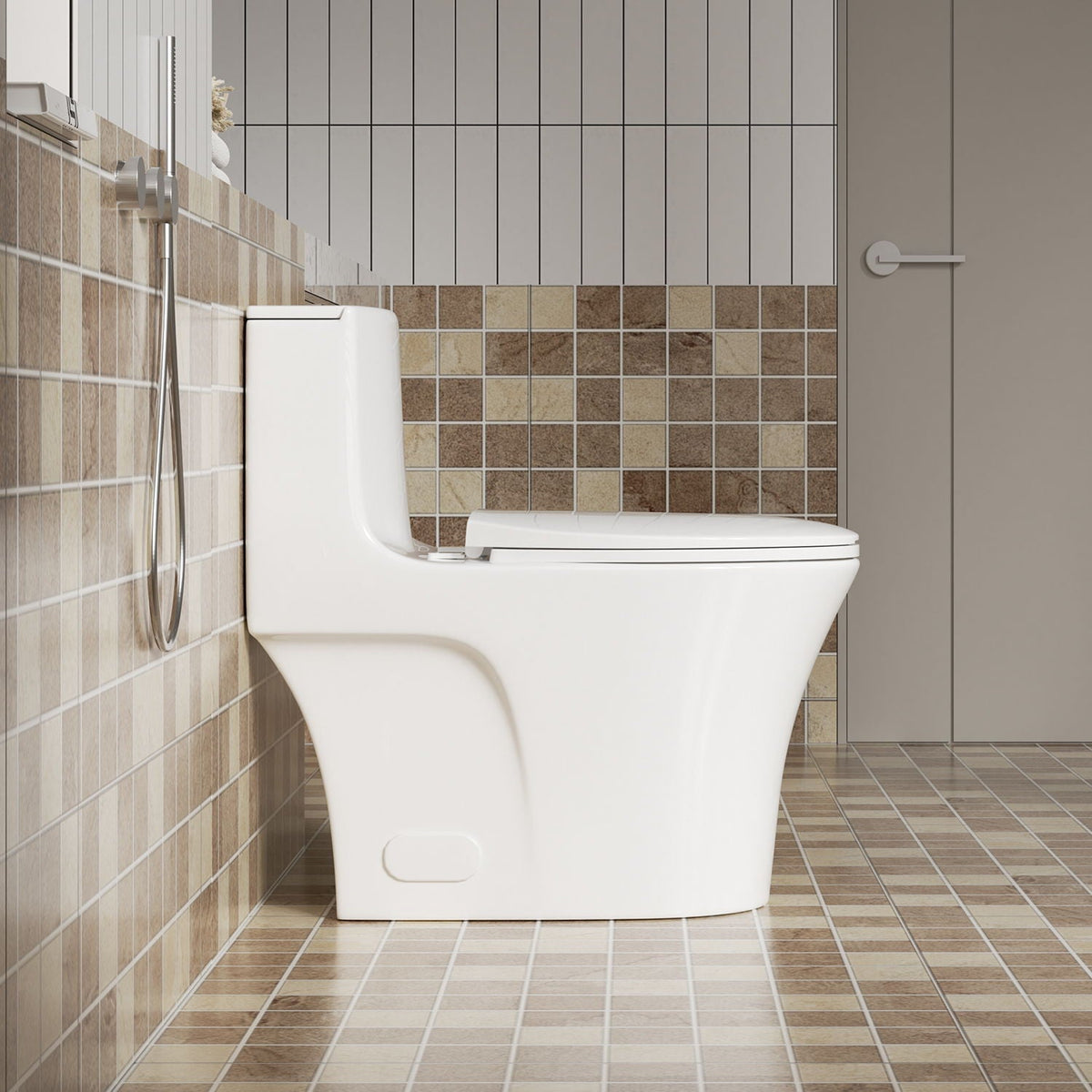 Elegant One Piece Toilet With Tornado Dual Flush