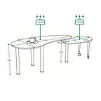 Rotatable Coffee Table with 360 Degree Swivel - Walnut