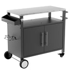 Outdoor Grill Cart With Storage, Rolling Bar Cart