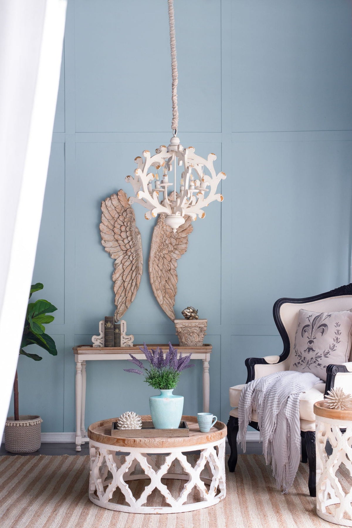 6 Light Chandelier with Adjustable Chain