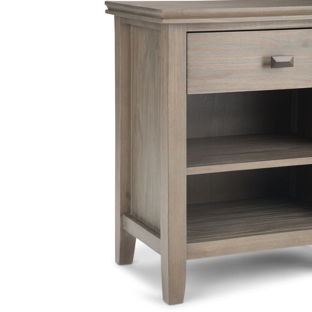 Handcrafted Bedside Table with Drawer and Shelf - Multiple Colors