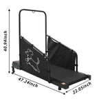 Dog Treadmill for Medium Dogs with Non-Slip Belt and Remote Control - Black