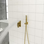 Modern Dual Shower Head System with 16" Ceiling Mount - Multiple Finishes