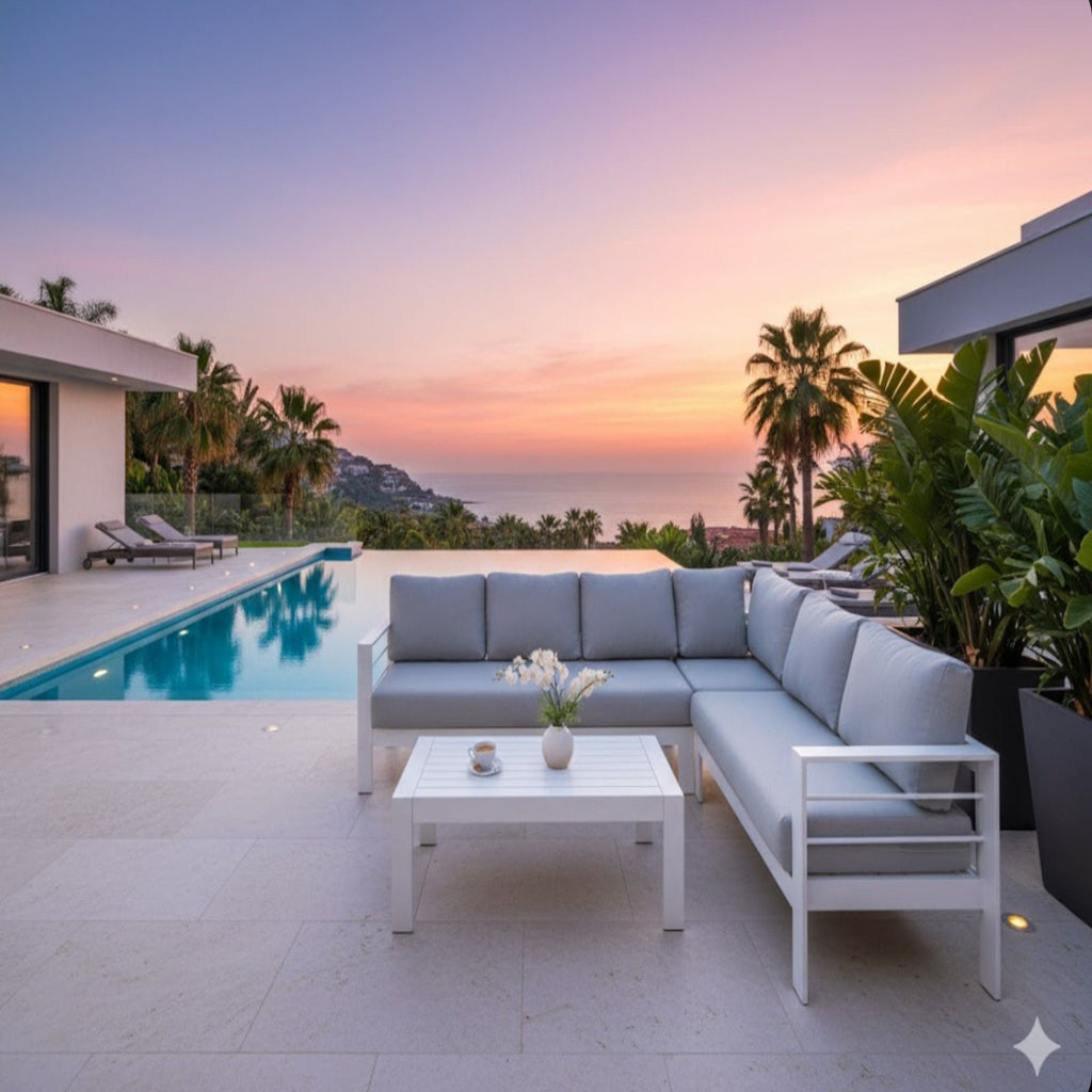 All-Weather Outdoor Patio Set with Thick Cushions - Multiple Colors