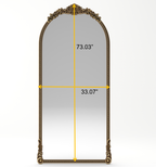Arch Oval Vintage Relief Mirror Wall Hanging