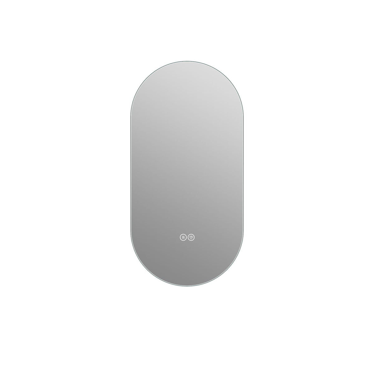 Smart LED Wall Mounted Mirror with Touch Screen and Adjustable Lighting - Pearl Silver