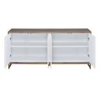 Paavan Console Cabinet with Ample Storage - White / Champagne