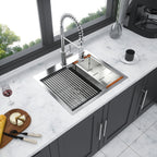 Stainless Steel Drop In Kitchen Sink with Workstation - Gray or Gold