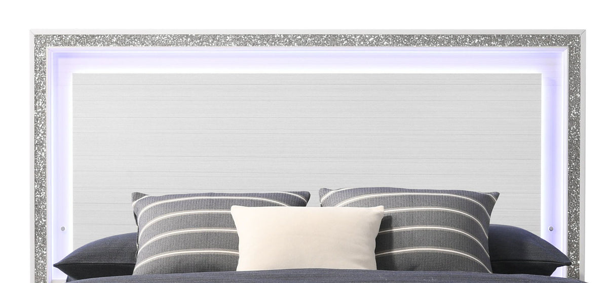 Haiden Queen Storage Bed with LED Lighting - Black or White