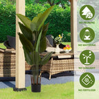 Artificial Plant Set of 2 with Durable Plastic Construction - Green
