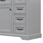 36" Bathroom Vanity with Sink and Soft Close Hinges - Dark Gray or White