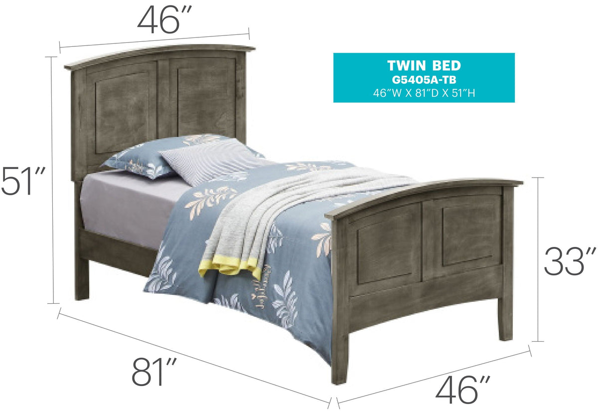 Elegant Panel Bed with Real Wood Veneers - Multiple Colors