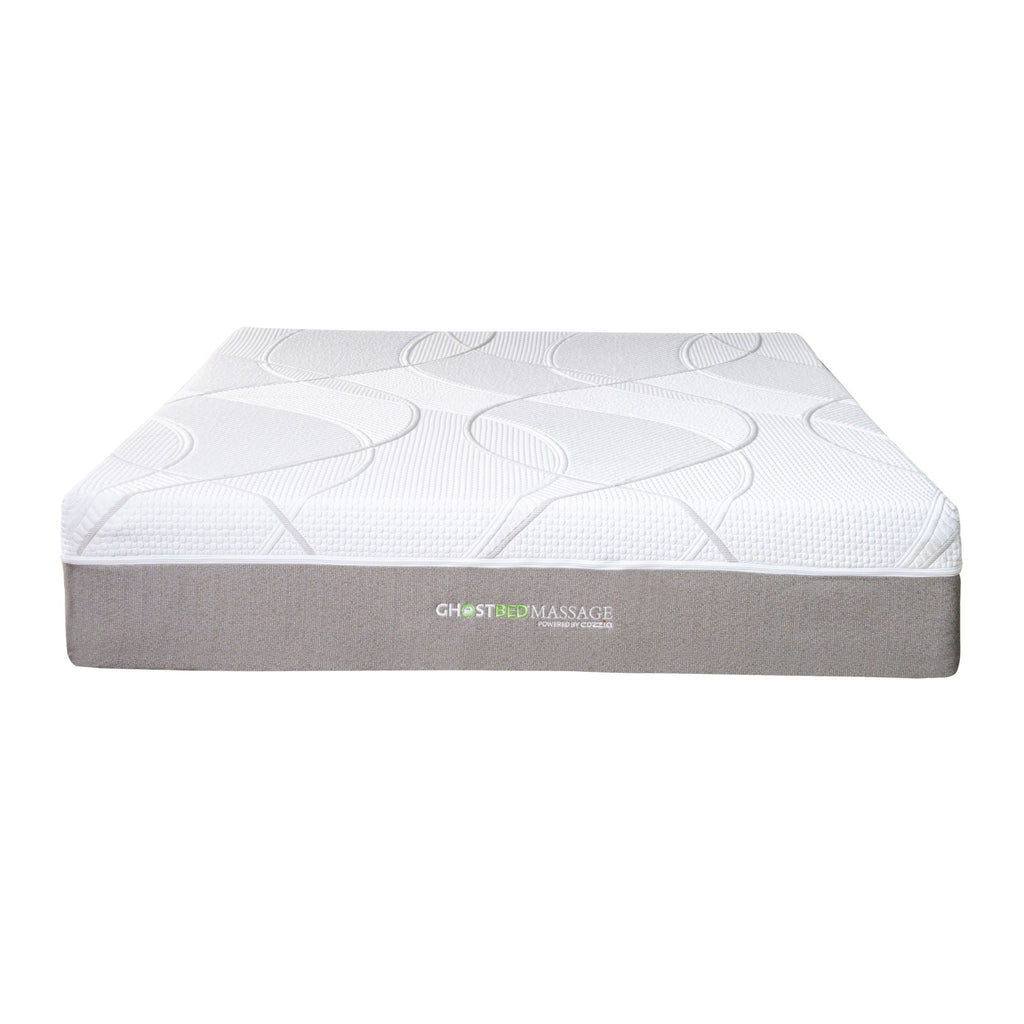 12" Profile Massage Mattress Hybrid with Pneumatic Air Cell Technology - White