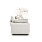 Deep Seat Sofa Set with Plush Corduroy Cushions – Beige