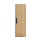 Tall Floating Bathroom Side Cabinet with Adjustable Shelving - Light Oak