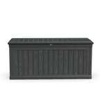 260 Gallon Large Outdoor Storage Deck Box with Lockable Lid - Black