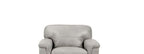 Gray Leather Arm Chair Cornelia with Sturdy Wood Frame - Gray