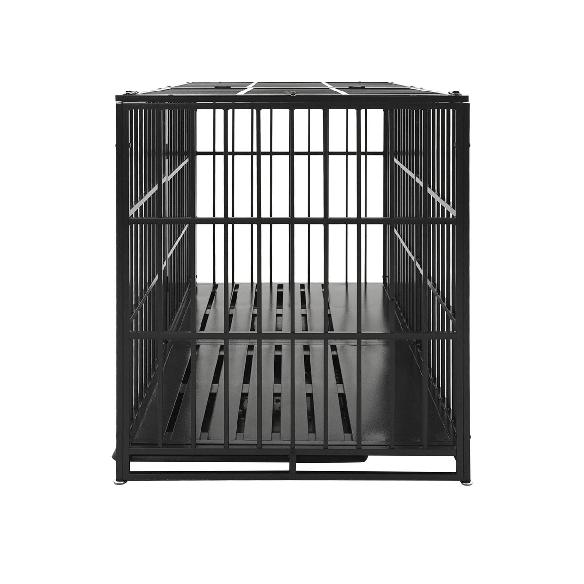 Extra Large Heavy Duty Dog Crate with Removable Pans - Black