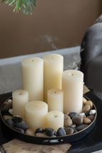 Unscented Soy Wax Candle Set of 2 with Eco-Friendly Material - White or Beige